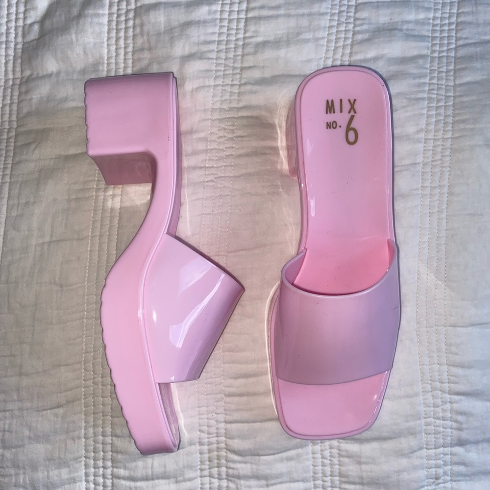 Jenna Jelly Pink Platform Sandal